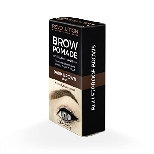 Makeup Revolution, Brow Pomade, Dark Brown, 2.5g