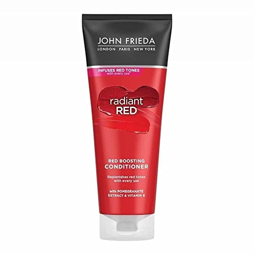 John Frieda Radiant Red Boosting Shampoo 250 ml, Shampoo for Red Hair, Colour-Boosting and Depositing Shampoo for Redheads
