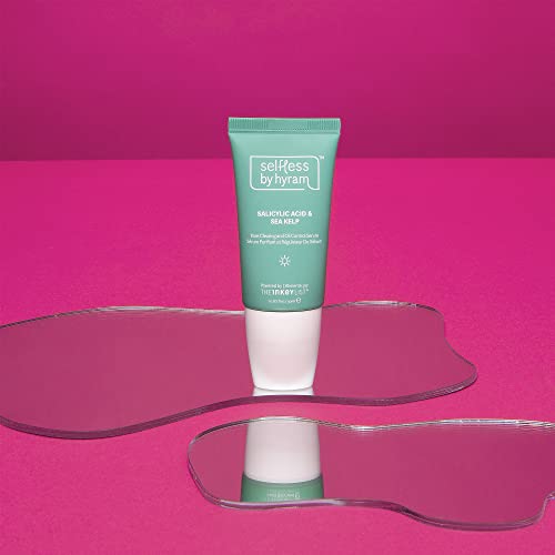 Selfless by Hyram Salicylic Acid & Sea Kelp Clearing & Oil Control Serum to Target & Prevent Breakouts, Clear, 30 ml