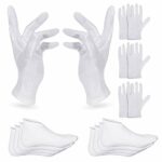 4 Pairs Moisturising Gloves and 4 Pairs Socks Nabance Moisturising Cotton Gloves Moisture Socks White Hand Gloves for Dry Hands Skin Care and Foo
