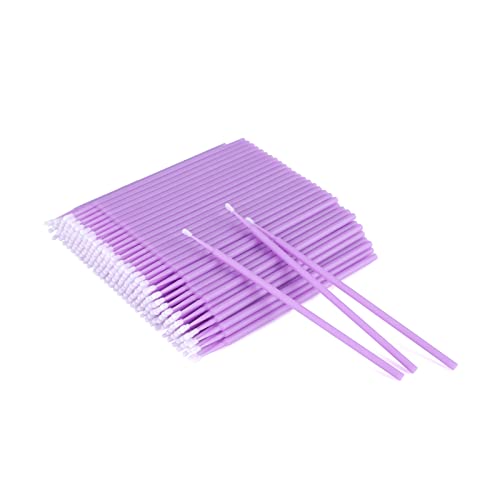 G2PLUS 200PCS Micro Applicators Brushes, Pink Disposable Micro Applicators, Disposable Eyelash Extension Swabs for Eyelashes Extensions