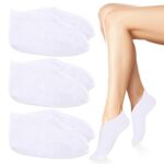 3 Pairs Moisturizing Socks Set, Foot Spa Socks Cotton Moisture Enhancing Socks Cosmetic Socks for Dry Feet, Hard Cracked Heels, Calluses, Cuticle