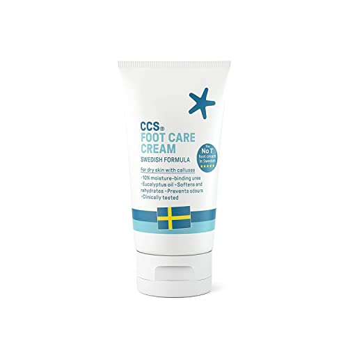 CCS Professional Foot Care Cream for Cracked Heels and Dry Skin - Foot Cream with 10% Urea and Eucalyptus Oil - Moisturise and Soften Hard, Rough