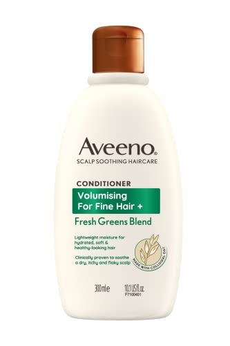 Aveeno Volumising For Fine Hair + Fresh Greens Blend Scalp Soothing Oat Conditioner 300ml