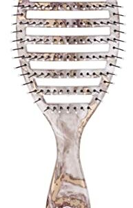 WetBrush Speed Dry Detangler with Heat Resistant Heatflex Bristles and Open Vent Design to Dry Hair Faster, For All Hair Types, Metallic Marble C