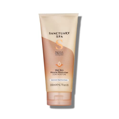 Sanctuary Spa Wet Skin Miracle Moisturiser, No Mineral Oil, Cruelty Free and Vegan In Shower Moisturiser, Orange, 200 ml