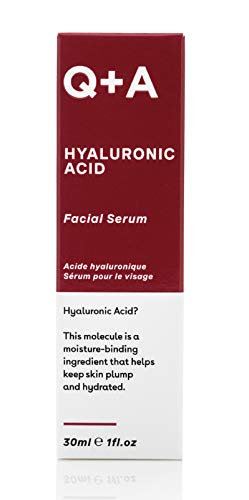 Q+A Hyaluronic Acid Facial Serum. A hydrating Hyaluronic Acid serum for healthy and plump skin. Works as a moisturiser for your face, Vegan Frien