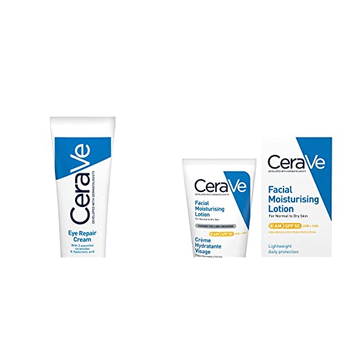 CeraVe Eye Repair Cream for Dark Circles & Puffiness 14ml with Hyaluronic Acid and 3 Essential Ceramides