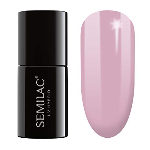 SEMILAC Gel Nail Polish | Long Lasting and Easy to Apply | Perfect for Home and Professional Manicure and Pedicure - 002 Delicate French UV Gel N