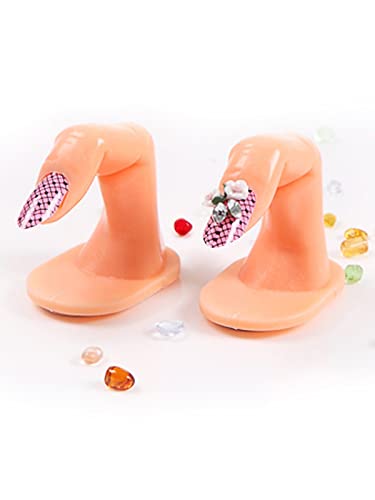 Deciniee Practice Finger, 10 pcs Manicure Training Display Practice Fake Finger Plastic Finger Model for Nail Art Practice