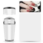 Silicone Nail Art Stamper Clear Jelly Soft Stamping Transparent Nail Stamp kit Nail Art Tools with Scraper Manicure Tools DIY French Tip Stamp Na