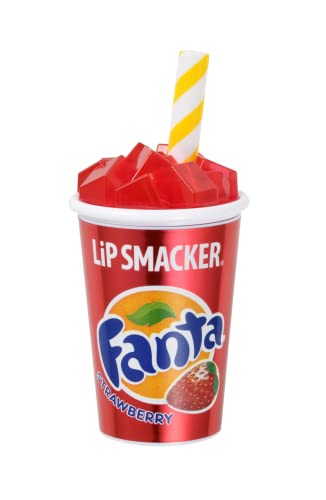 Lip Smacker - Coca-Cola Cup Collection - Strawberry Fanta Coke Cup Lip Balm for Kids - Fanta Strawberry Flavour - Sweet Gift for Your Friends - S
