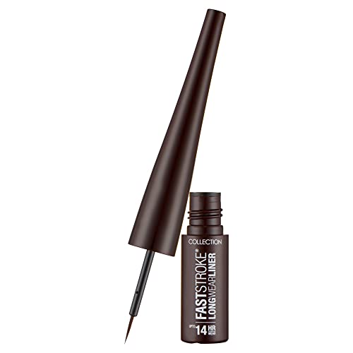 Collection Cosmetics Fast Stroke Long Wear Liner, 14-Hour Wear, Intense Colour, 4ml, Brown