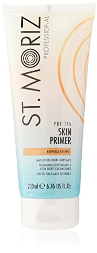 St Moriz Professional Pre-Tan Skin Primer | Exfoliating Body Scrub for Pre Fake Tan Application | Removes Dead Skin Cells & Smooths Skin | Helps