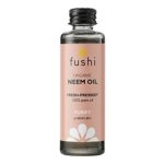Fushi Organic Neem Oil, Virgin & Fresh-Pressed, Extracted from the Neem Tree, Best for Itchy Scalp, Skin Redness & Irritated Skin, Ethical & Vega
