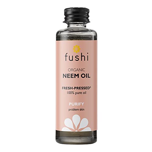 Fushi Organic Neem Oil, Virgin & Fresh-Pressed, Extracted from the Neem Tree, Best for Itchy Scalp, Skin Redness & Irritated Skin, Ethical & Vega