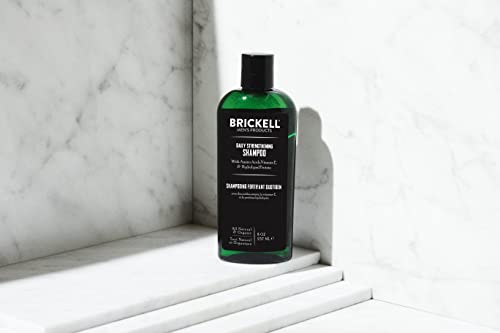 Brickell Men's Daily Strengthening Shampoo for Men, Natural and Organic Featuring Mint and Tea Tree Oil To Soothe Dry and Itchy Scalp, Sulfate Fr