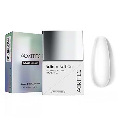 7-in-1 Pink Builder Nail Gel Aokitec 15ML Building Nail Gel Nail Polish For Strengthener Gel,Extension Gel,Rhinestone,Base Coat,False Nail Tips G