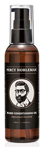 Beard Oil by Percy Nobleman - 99% Naturally Derived Newly Available Signature Scented Blend. Beard Conditioning Oil With a Special Mixture of Qua