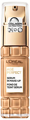 L'Oréal Paris Serum in make-up for mature skin, liquid foundation with SPF 24, for a radiant complexion, age perfect, no. 160 rose beige, 1 x 30