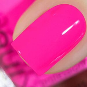 Vishine Nail Gel Polish, 15ml Soak Off Nail Gel Polish Nail Art Manicure Salon DIY at Home Long-lasting - Neon Pink 15ml