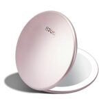 Fancii LED Travel Makeup Mirror, Rechargeable with 10x/1x Magnifying & 3 Light Settings - Compact, Portable, Large 123mm Wide Lighted Hand Mirror