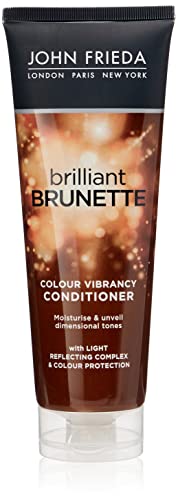 John Frieda Brilliant Brunette Colour Vibrancy Conditioner 250 ml, Conditioner for Brunette Hair, Hydrating Conditioner for Brown Hair