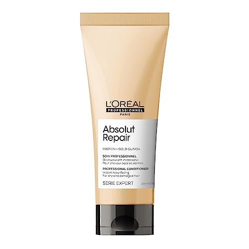 L’Oréal Professionnel Conditioner, With Protein And Gold Quinoa for Dry And Damaged Hair, Serie Expert Absolut Repair, 200 ml