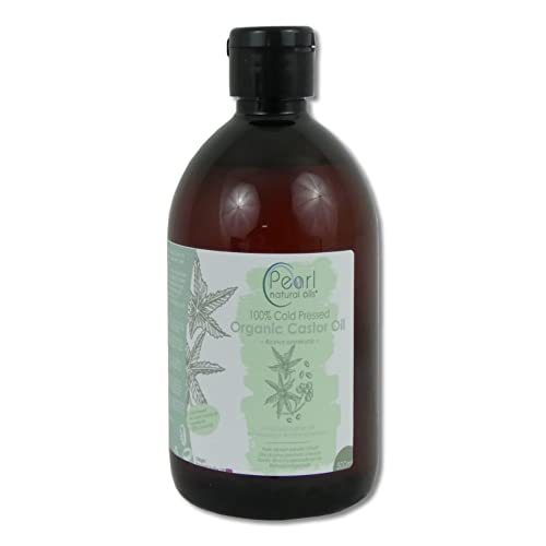 Pure Cold Pressed Organic Castor Oil Vegan, Hexane Free, BP Grade, Non-GMO 500 ml