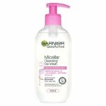 Garnier Micellar Gel Face Wash For Sensitive Skin 200ml, Gentle Face Cleanser & Makeup Remover, Recognised By The British Skin Foundation, Rinse-