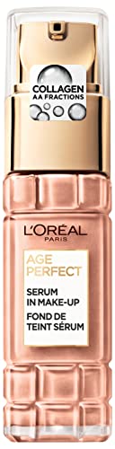 L'Oréal Paris Serum in make-up for mature skin, liquid foundation with SPF 24, for a radiant complexion, age perfect, no. 160 rose beige, 1 x 30