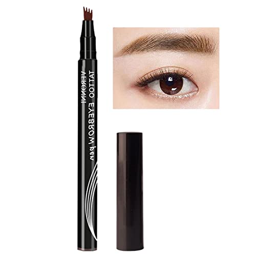 Anjoize Eyebrow Pen, Anjoize 4-Tip Microblade Brow Pen, Waterproof and Smudge-Proof Eyebrow Pen Makeup for Daily Use