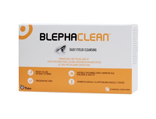 Blephaclean Daily Eyelid Wipes - Gentle Hygiene and Cleansing for Sensitive Skin | Suitable for Babies (3 Months and Up) | Preservative-Free | 20