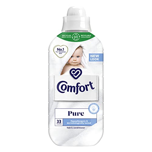 Comfort Pure Fabric Conditioner pack of 8 (264 washes total) dermatologically tested gentle next to sensitive skin 33 Wash 990 ml