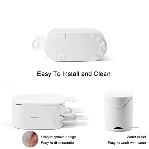 Nail Dip Powder Tray, Dip Powder Recycling Tool for Acrylic Nail Powder Use, Easy to Make Beautiful Dip Nails, White