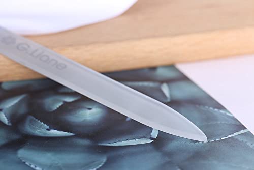 Premium Glass Nail File With Case – G.Liane Professional Crystal Fingernail Files Perfect Manicure Set For Women Men Kids Nail Care Gift Set (Ros