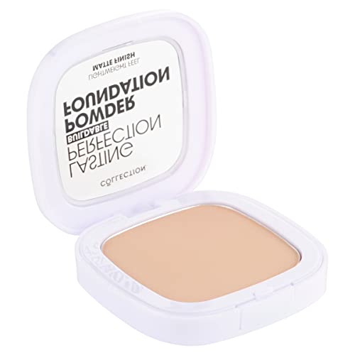 Collection Cosmetics, Lasting Perfection Buildable Powder Foundation, Medium Coverage, Lightweight Feel, Matte Finish, Beige, 7.5g