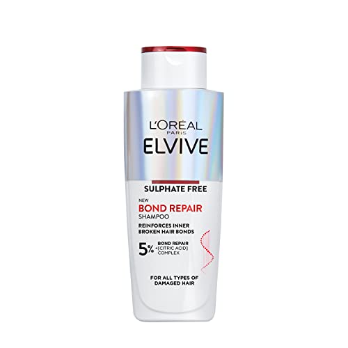 Elvive Bond Repair Shampoo by L'Oreal Paris, for Damaged Hair, for Deep Repair, Bonding Hair Care, 200ml