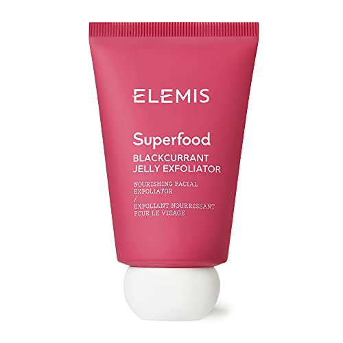 ELEMIS Superfood Blackcurrant Jelly Exfoliator, Gentle Face Scrub to Nourish, Exfoliate and Revitalise, Anti-Oxidant Rich Face Exfoliator with Su