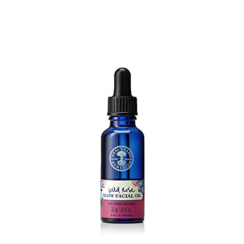 Neal's Yard Remedies | Wild Rose Glow Facial Oil For Face Skin Care With Certified Organic Essential Oils | 30ml
