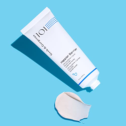 Geek & Gorgeous Happier Barrier - nourishing & lightweight moisturiser with squalene, skin-identical lipids + green tea - all skin types, 50ml