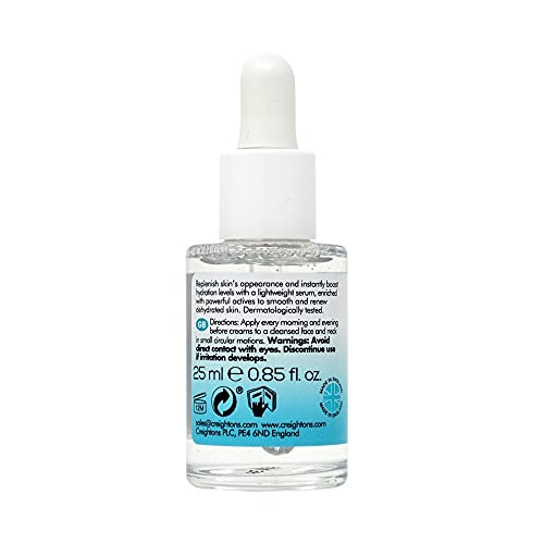 Creightons H2O Boost Hyaluronic Serum (25ml) - Instantly Boosts Hydration Levels and replenishes skin's appearance. Vegan Friendly. Cruelty Free.