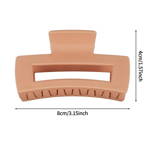 FANTESI 6 Pcs Big Claw Clips, Large Non slip Hair Clip Matte Jaw Clips for Women and Girls