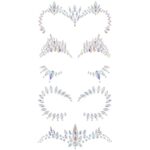 Face Gems Glow in the Dark 4 Pack (UK COMPANY) Halloween Face Stickers Set Festival Accessories Face Jewels