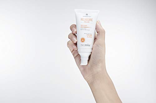 Heliocare Colour Gelcream Brown SPF 50 50ml / Sun Cream For Face / Daily UVA and UVB Anti-Ageing Sunscreen Protection / Combination, Dry, Oily an
