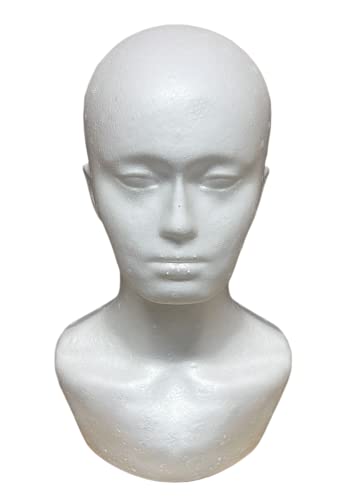 ICAN LONDON POLYSTYRENE FEMALE DUMMY MANNEQUIN HEAD MEDIUM FOR HATS,WIGS, DISPLAYS