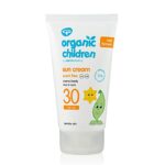 Green People Organic Children Scent Free Sun Cream SPF30 150ml | Natural, Organic Sunscreen for Kids | Eczema Friendly, Sensitive Skin, Prickly H