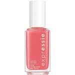 essie Expressie Nail Polish Quick Dry Formula, No Base Coat and Top Coat Needed, Vegan, Angled Brush, Pink Shimmer Nail Varnish 30 Trend and Snap