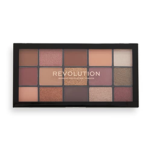 Makeup Revolution, Reloaded, Eyeshadow Palette, Highly Pigmented, Iconic 3.0, 15 Shades, Matte and Shimmer Finishes, 16.5g