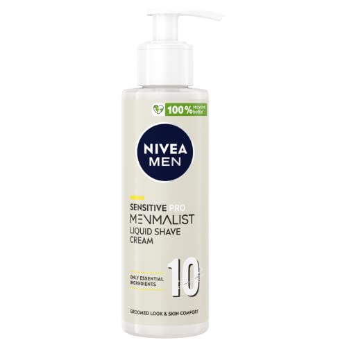 Nivea Men Sensitive Pro Menmalist Face and Beard Wash, Cleansing Men's Face Wash, 10 Essential Ingredients to Gently Remove Dirt and Oils, 200 ml